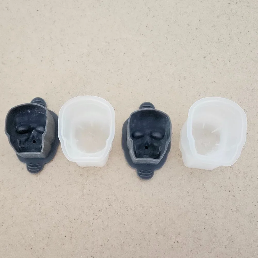 RARE 2 TOVOLO SKELETON SKULL HALLOWEEN FALL COCKTAIL ICE CUBE MOLD SLOW MELTING